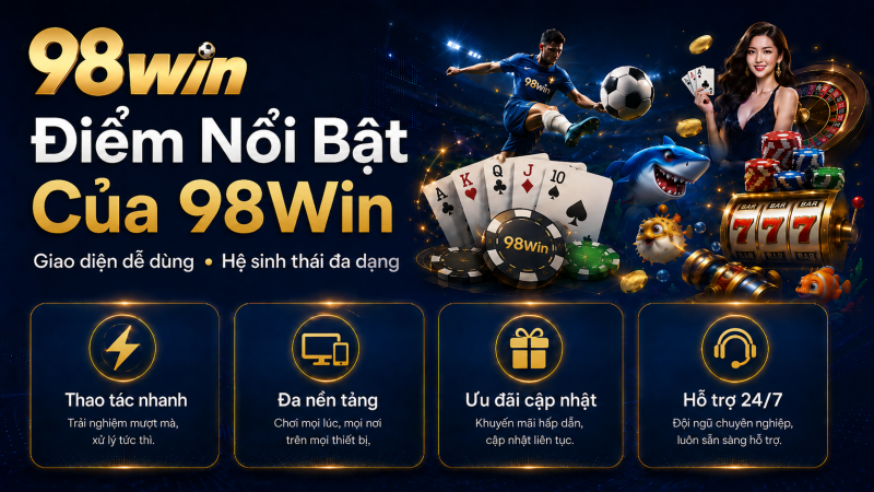 Trải nghiệm các tính năng nổi bật của 98Win