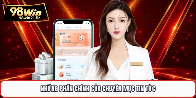 Những phần chính của chuyên mục tin tức